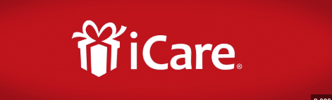 Red background with iCare logo