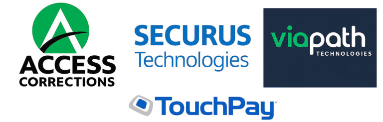 Logos of correctional technology companies