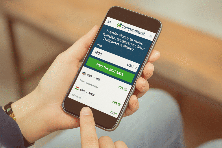 Mobile app for money transfer comparison